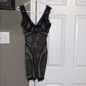 Bebe black lace dress xs